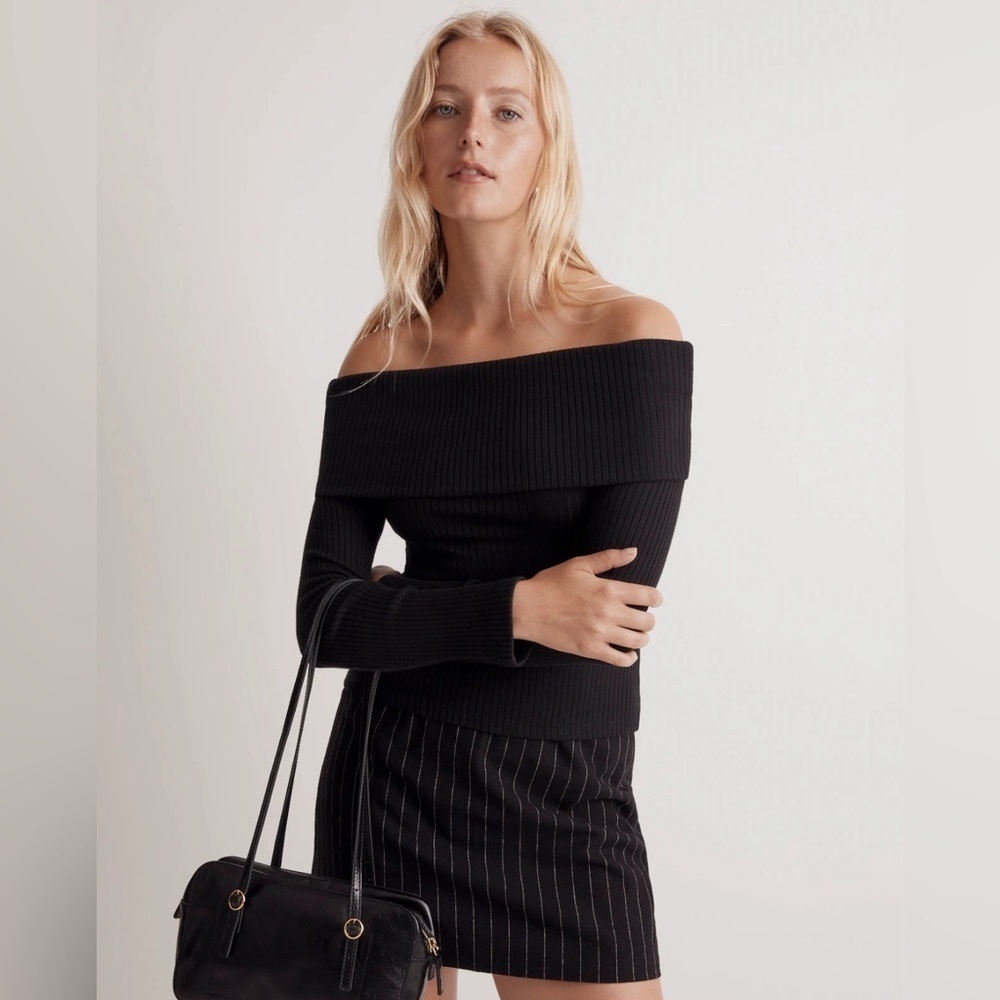 Madewell Off-Shoulder Long-Sleeve Top